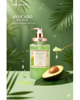 BEVERLY BEAUTY AVOCADO BODY WASH 牛油果多肽沐浴露 650ml