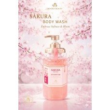 BEVERLY BEAUTY SAKURA BODY WASH 樱花多肽沐浴露 650ml BEVERLY BEAUTY SAKURA BODY WASH 樱花多肽沐浴露 650ml
